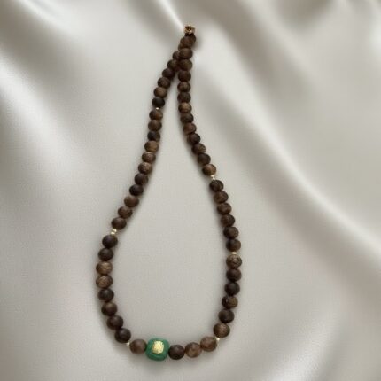 Kynam Beads+Dry Green Jadeite Pendant