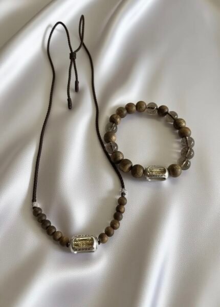 The Aesthetics of Agarwood-Dragon Scale Cord Neckalce & Bracelet