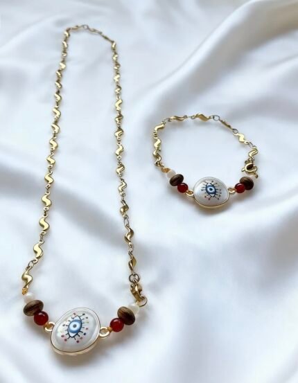 Golden Ripple Evil Eye Set