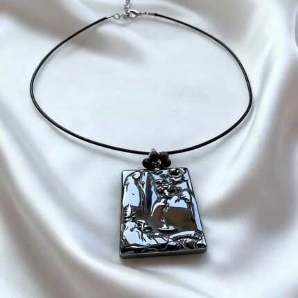 Titanium Hertz & Kynam Agarwood Men's Pendant Necklace