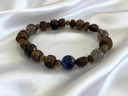 Kynam Agarwood Multi-Material Precious Bead Bracelet For Men