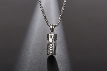 Aromatherapy Essential Oil Necklace • Hollow Vintage Perfume Bottle Pendant • Diffuser Jewelry