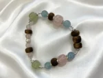 Senhai Kynam Agarwood Bracelet with Macaron Crystal For Calming Aromatherapy and Daily Wear.